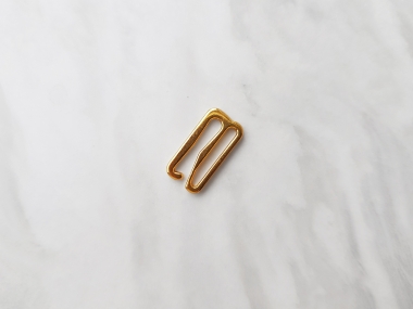 Zaczepy metalowe złote - 10 lub 100 sztuk - szer. 6 mm