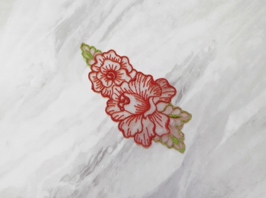 Wielokolorowa kwiatowa aplikacja- szer. 13.5cm